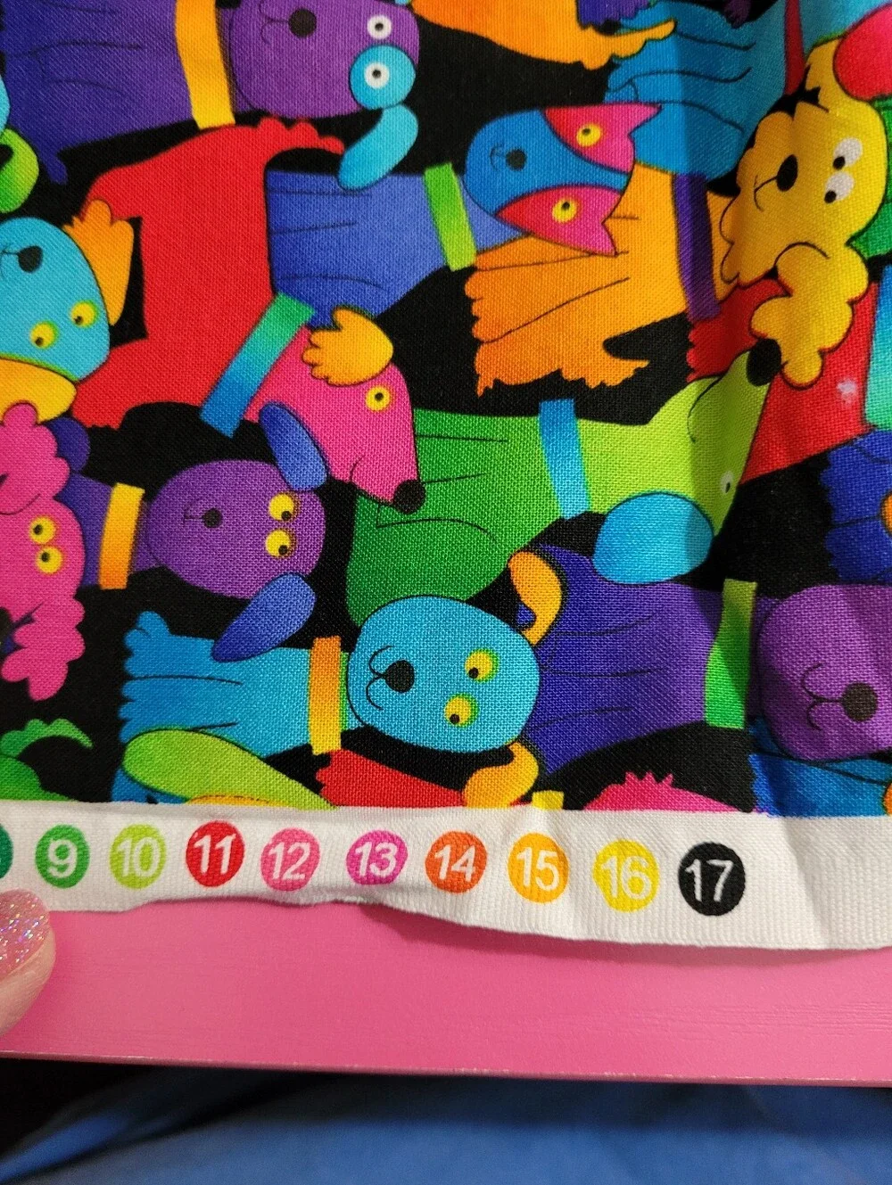 Timeless Treasures Fabrics Inc Colorful Cartoon Dog Theme Sewing Fabric (1506)